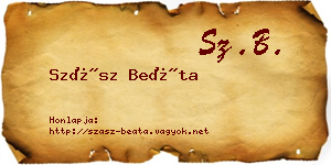 Szász Beáta névjegykártya